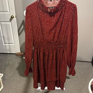 Shein red polka dot dress